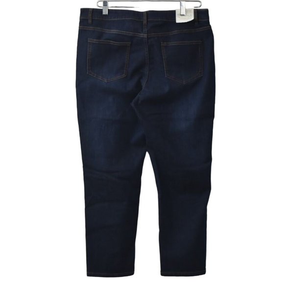 J Jill Smooth Fit Denim Jeans Womens 14P Slim Ankle Dark Wash - Picture 2 of 11